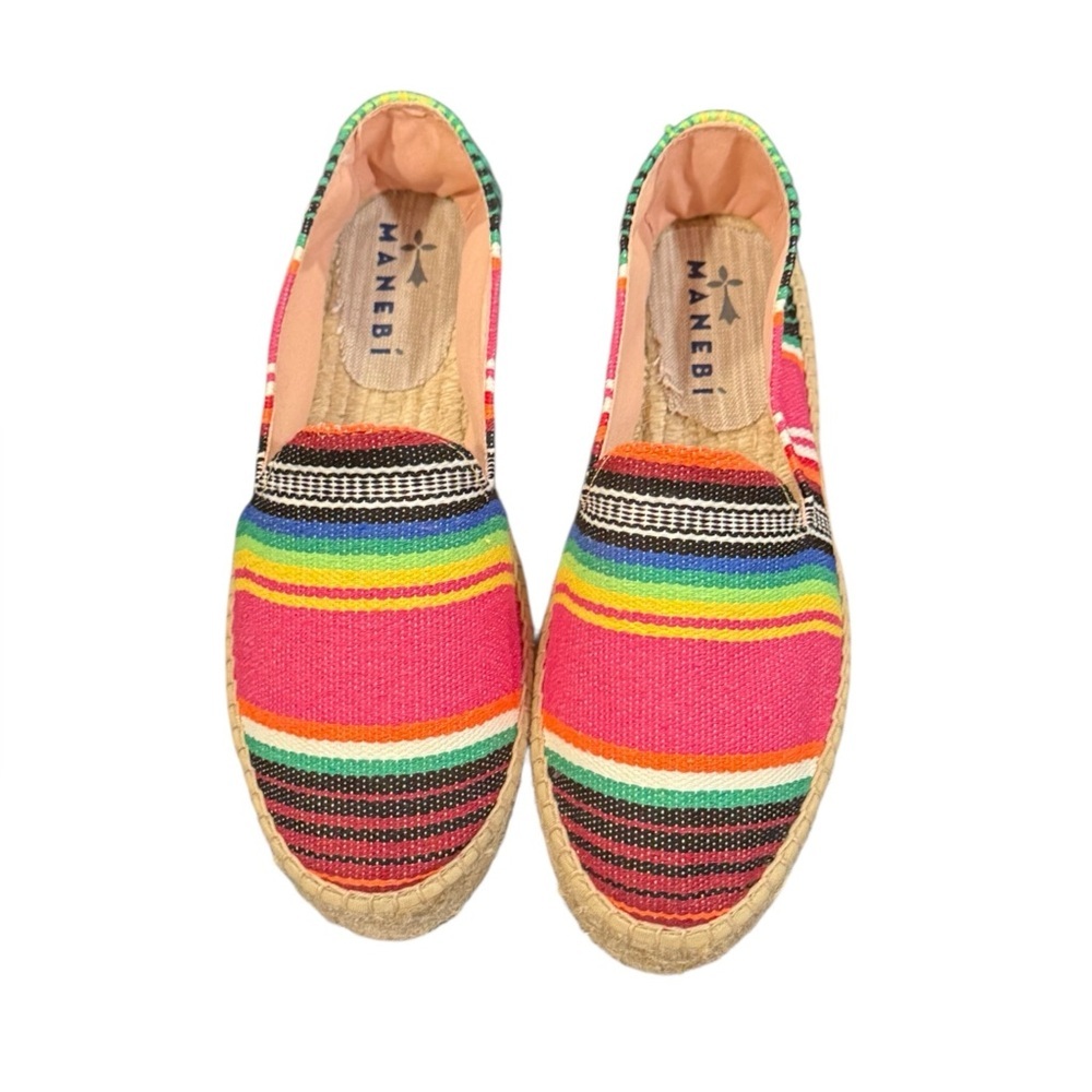 Striped Pink Multicolor Espadrille Slip-On - Picture 8 of 16